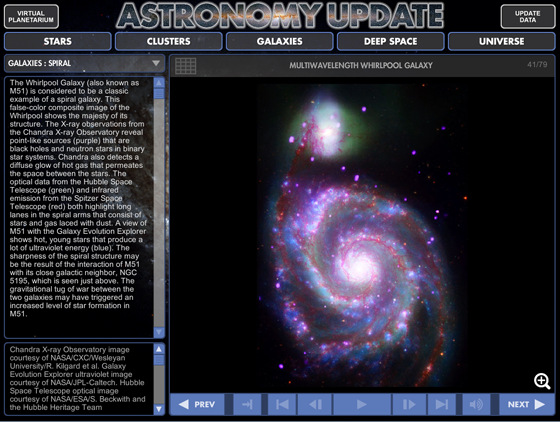 Virtual Planetarium Astronomy module