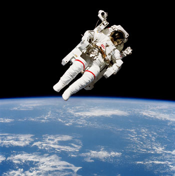 Astronaut in Earth orbit