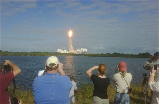 Viewing a launch at Cape Canaveral