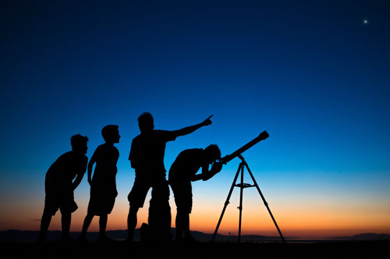 Family stargazing