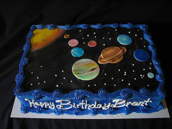 Space birthday cake