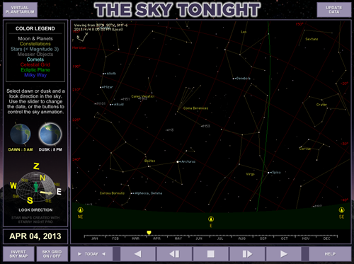 Sky Tonight module